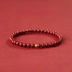 Fortune Jewel 999 Gold Cinnabar Simple Design Concentration Bracelet Fortune Jewel