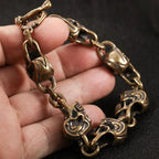 Fortune Jewel Retro Copper Brass Skull The Lord Of The Corpse Forest Protection Bracelet Fortune Jewel