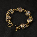 Fortune Jewel Retro Copper Brass Skull The Lord Of The Corpse Forest Protection Bracelet Fortune Jewel
