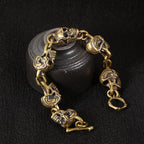Fortune Jewel Retro Copper Brass Skull The Lord Of The Corpse Forest Protection Bracelet Fortune Jewel