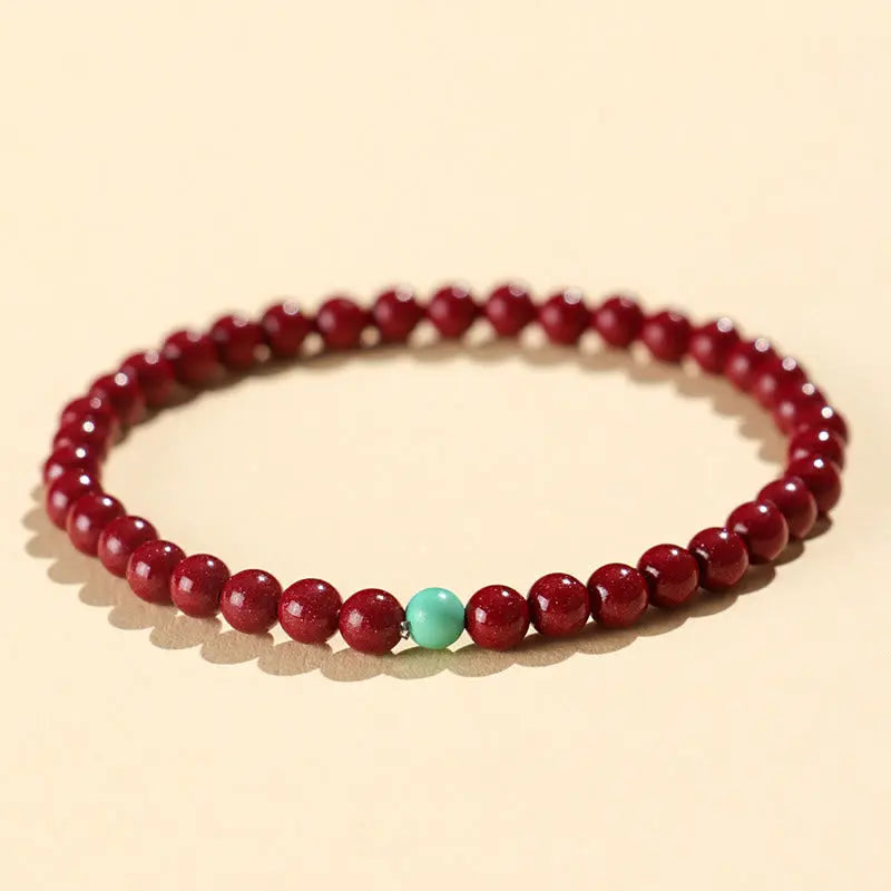 Fortune Jewel Cinnabar Turquoise Concentration Bracelet Fortune Jewel