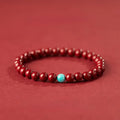 Fortune Jewel Cinnabar Turquoise Concentration Bracelet Fortune Jewel