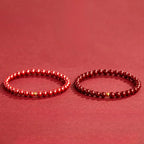 Fortune Jewel Natural Cinnabar Amber Stone Calm Bracelet Fortune Jewel