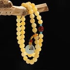Fortune Jewel Topaz Peace Buckle Double Wrap Design Wealth Bracelet Fortune Jewel