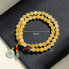 Fortune Jewel Topaz Peace Buckle Double Wrap Design Wealth Bracelet Fortune Jewel