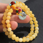 Fortune Jewel Topaz Peace Buckle Double Wrap Design Wealth Bracelet Fortune Jewel