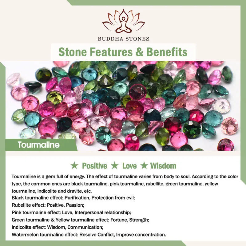 Fortune Jewel Amethyst Black Tourmaline Rose Quartz Empath Card Rope Bracelet Fortune Jewel