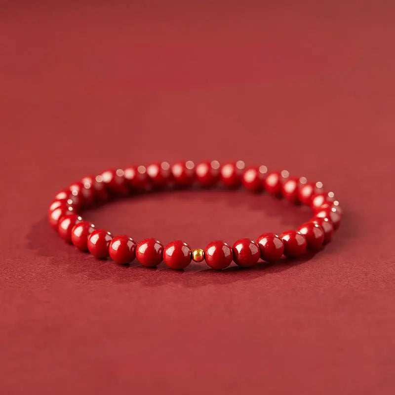 Fortune Jewel "Wishing Protection and Energy" Cinnabar Bracelet Includes Gift Message Card Fortune Jewel