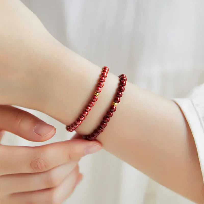 Fortune Jewel "Wishing Protection and Energy" Cinnabar Bracelet Includes Gift Message Card Fortune Jewel