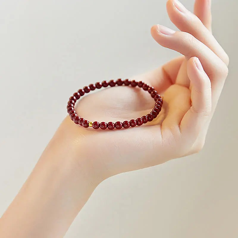 Fortune Jewel "Wishing Protection and Energy" Cinnabar Bracelet Includes Gift Message Card Fortune Jewel