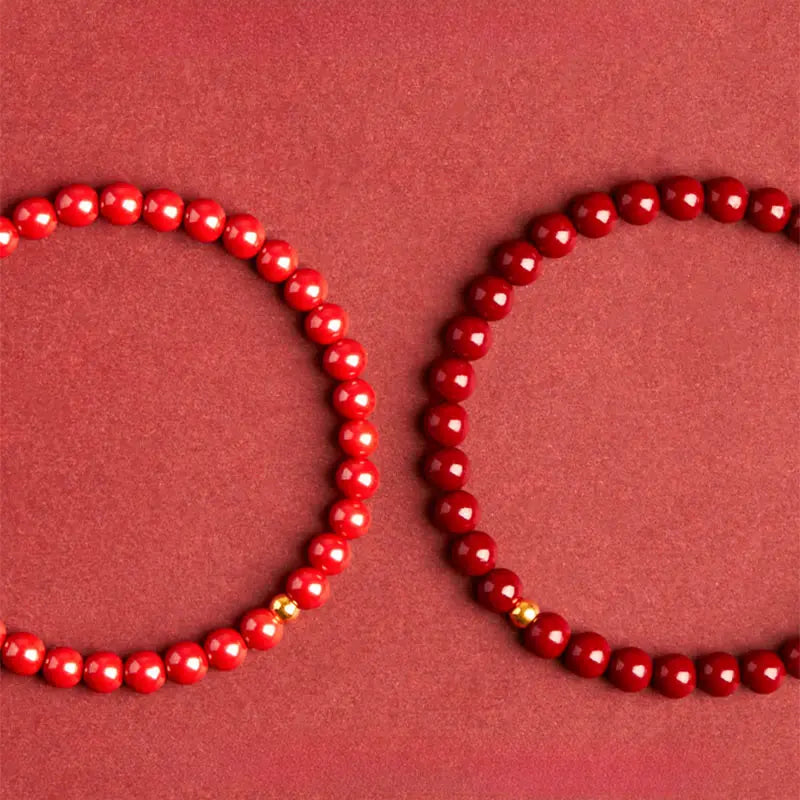 Fortune Jewel "Wishing Protection and Energy" Cinnabar Bracelet Includes Gift Message Card Fortune Jewel
