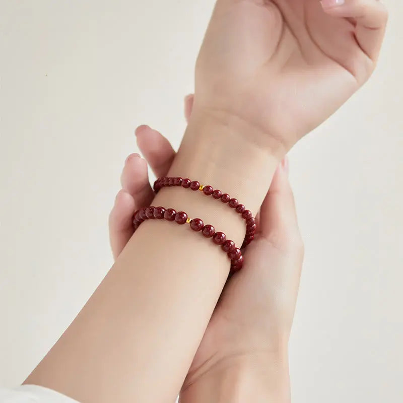 Fortune Jewel "Wishing Protection and Energy" Cinnabar Bracelet Includes Gift Message Card Fortune Jewel