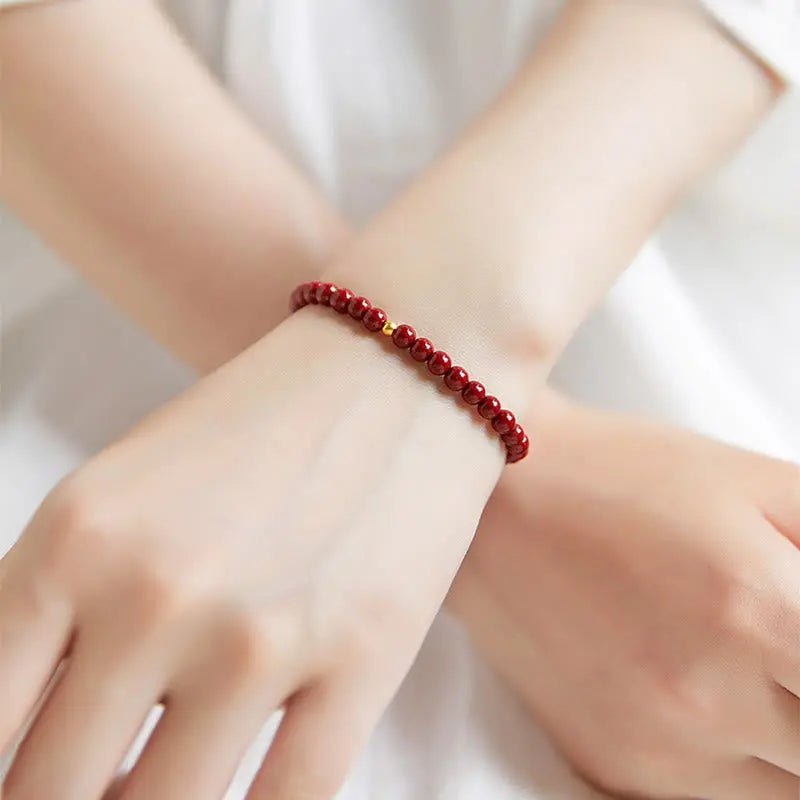 Fortune Jewel "Wishing Protection and Energy" Cinnabar Bracelet Includes Gift Message Card Fortune Jewel