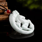 Fortune Jewel Year of the Horse Dragon Jade Prosperity Rope Necklace Pendant Fortune Jewel