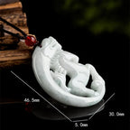 Fortune Jewel Year of the Horse Dragon Jade Prosperity Rope Necklace Pendant Fortune Jewel