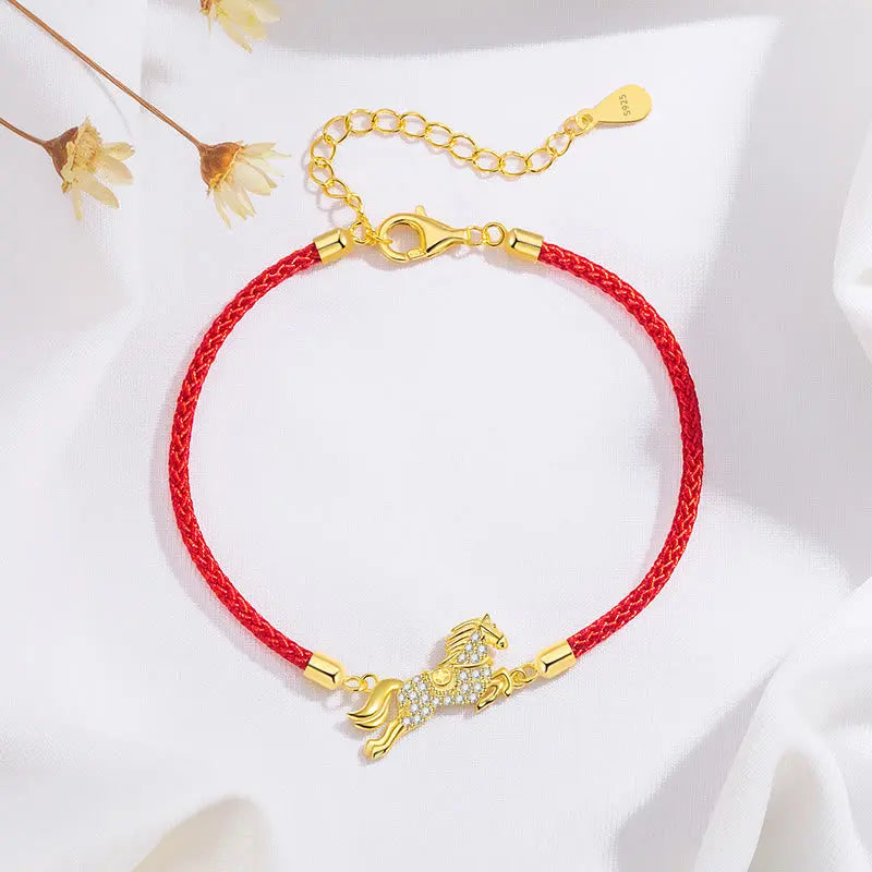 Buddha Stones "Wishing You Health and Good Fortune" Year of the Horse Includes Gift Message Card Fortune Jewel