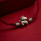 Fortune Jewel Year of the Horse 999 Sterling Silver String Braided Protection Bracelet Fortune Jewel