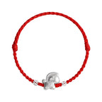 Fortune Jewel Year of the Horse 999 Sterling Silver Copper Coins Luck Rope Braided Bracelet Anklet Fortune Jewel