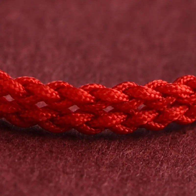 Fortune Jewel Year of the Horse 999 Sterling Silver Copper Coins Luck Rope Braided Bracelet Anklet Fortune Jewel