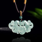 Fortune Jewel Chinese Phoenix Jade Luck Necklace String Pendant Fortune Jewel