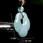 Fortune Jewel Auspicious Ruyi Jade Luck Necklace String Pendant Fortune Jewel