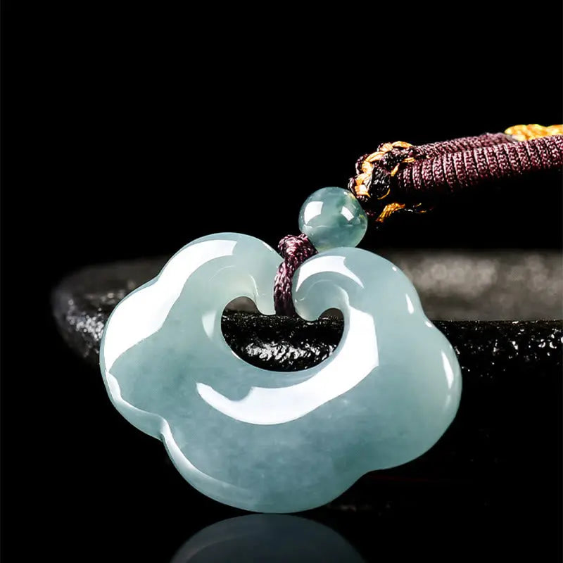 Fortune Jewel Auspicious Ruyi Jade Luck Necklace String Pendant Fortune Jewel