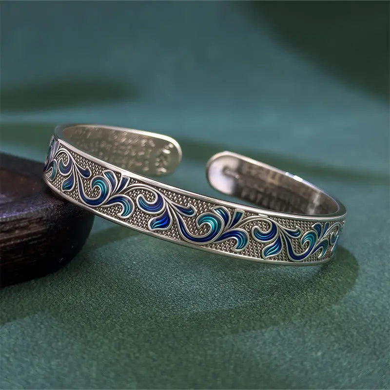Fortune Jewel Petal Vines Entwine Branches Copper Balance Open Adjustable Bracelet Bangle Fortune Jewel