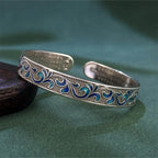 Fortune Jewel Petal Vines Entwine Branches Copper Balance Open Adjustable Bracelet Bangle Fortune Jewel