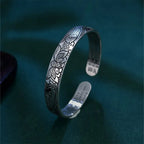 Fortune Jewel Heart Sutra Koi Fish Lotus Copper Wealth Open Adjustable Bracelet Bangle Fortune Jewel