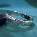 Fortune Jewel Heart Sutra Koi Fish Lotus Copper Wealth Open Adjustable Bracelet Bangle Fortune Jewel