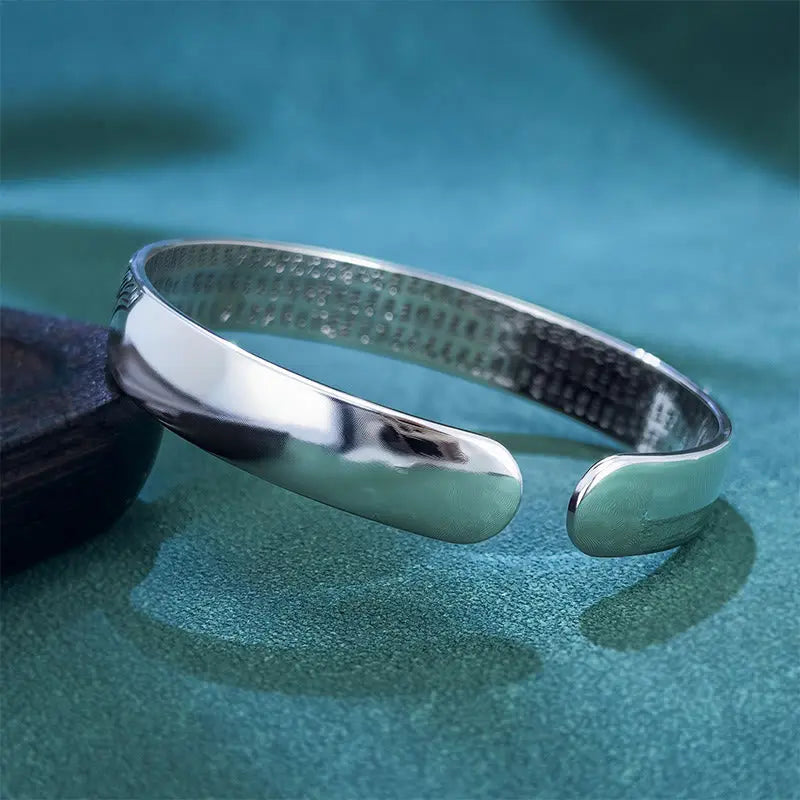Fortune Jewel Heart Sutra Koi Fish Lotus Copper Wealth Open Adjustable Bracelet Bangle Fortune Jewel