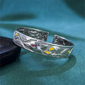 Fortune Jewel Copper Nine Tailed Fox Protection Open Adjustable Bracelet Bangle Fortune Jewel