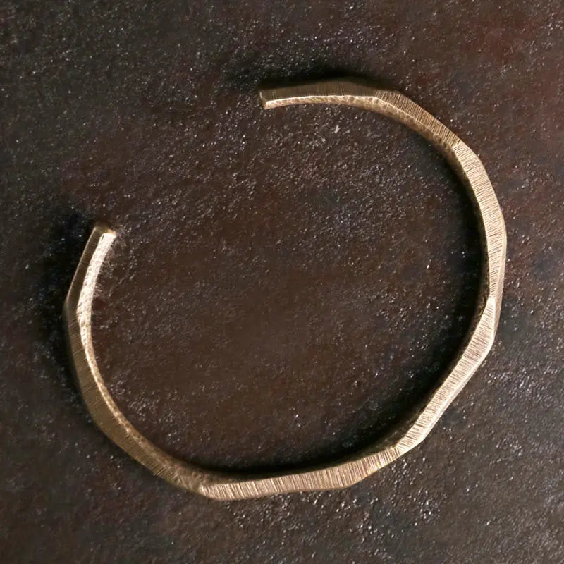 Fortune Jewel Copper Brass Hand Polishing Open Self Care Bracelet Bangle Fortune Jewel