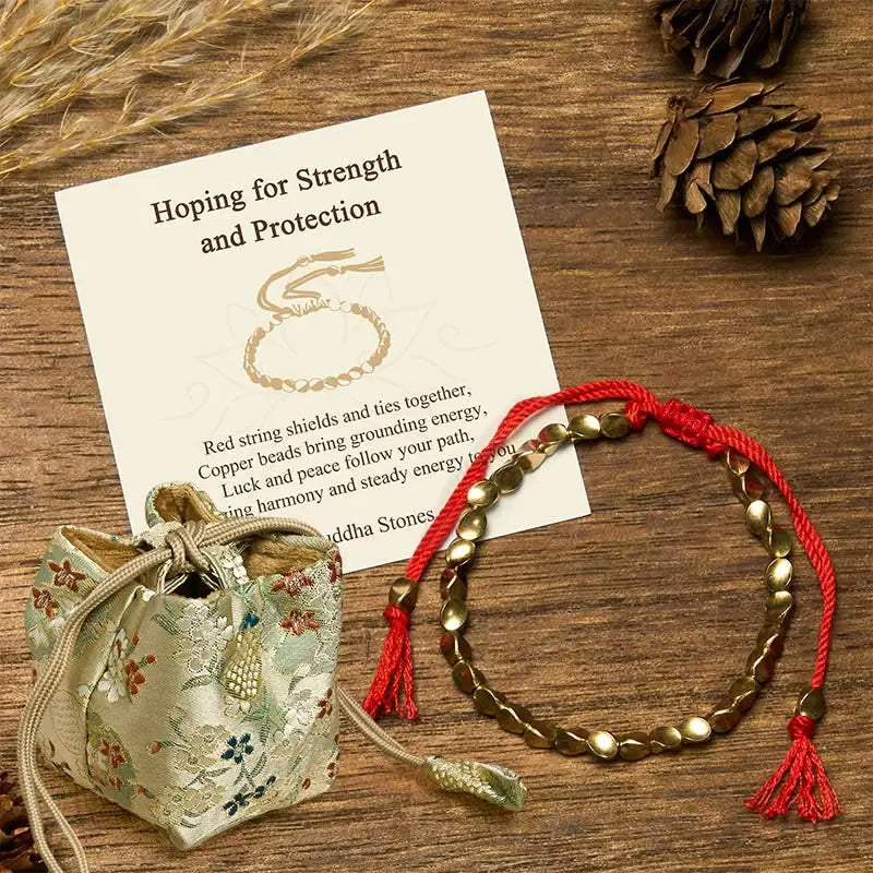 Fortune Jewel "Hoping for Strength and Protection" Copper Beads Bracelet Includes Gift Message Card Fortune Jewel