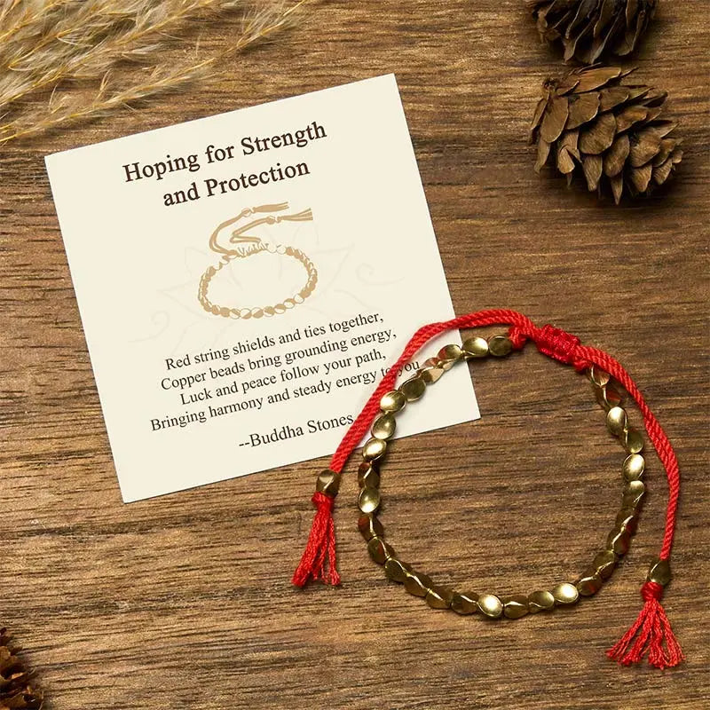 Fortune Jewel "Hoping for Strength and Protection" Copper Beads Bracelet Includes Gift Message Card Fortune Jewel