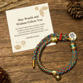 Fortune Jewel "May Wealth and Wisdom Follow You" String Bracelet Includes Gift Message Card Fortune Jewel