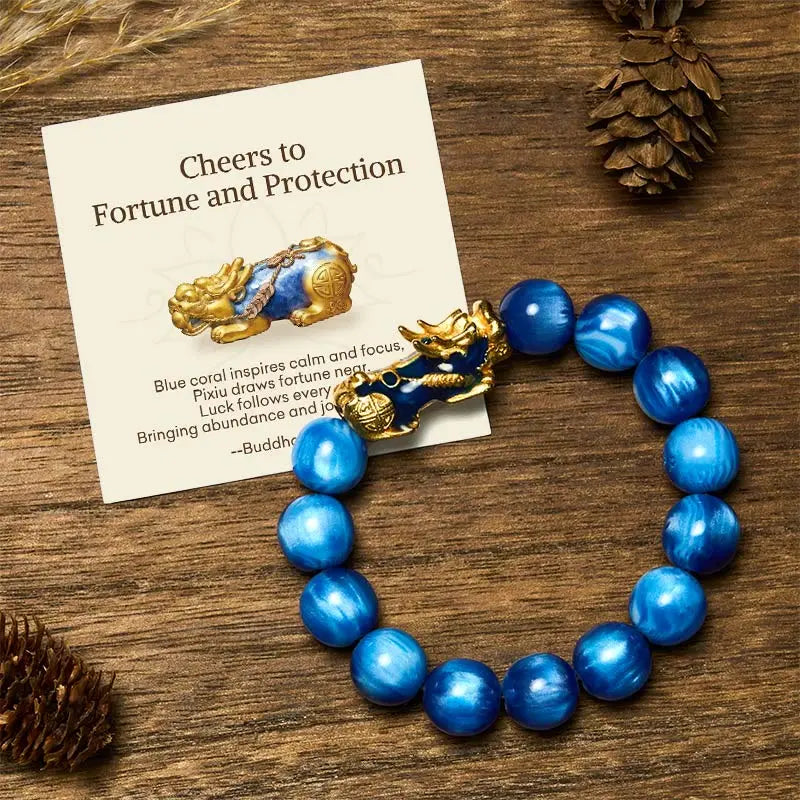 Fortune Jewel "Cheers to Fortune and Protection" PiXiu Bracelet Includes Gift Message Card Fortune Jewel