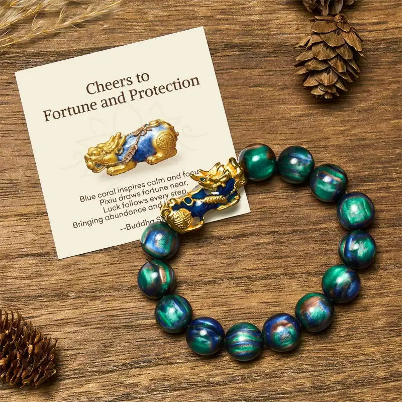 Fortune Jewel "Cheers to Fortune and Protection" PiXiu Bracelet Includes Gift Message Card Fortune Jewel