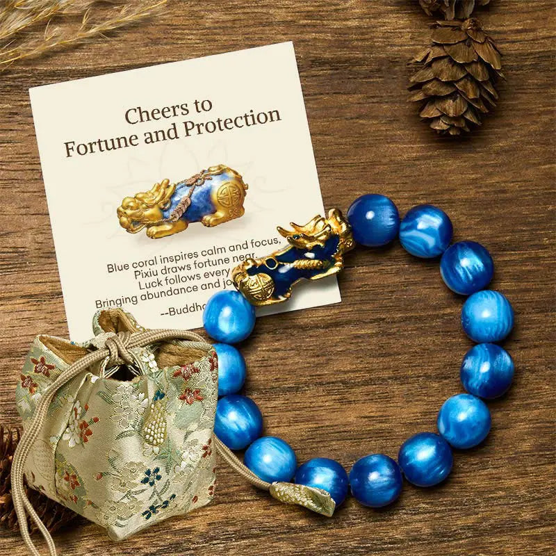 Fortune Jewel "Cheers to Fortune and Protection" PiXiu Bracelet Includes Gift Message Card Fortune Jewel