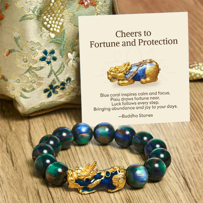 Fortune Jewel "Cheers to Fortune and Protection" PiXiu Bracelet Includes Gift Message Card Fortune Jewel