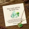 Fortune Jewel "May Luck and Joy Be With You" Jade Necklace Includes Gift Message Card Fortune Jewel