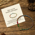 Fortune Jewel "May you be healthy and happy" Lucky Multicolored Bracelet Includes Gift Message Card Fortune Jewel