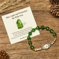 Buddha Stones "May Light and Protection Be With You" Peridot Bracelet Includes Gift Message Card Fortune Jewel