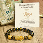 Fortune Jewel "Blessings of Protection to Attract Wealth" PiXiu Bracelet Includes Gift Message Card Fortune Jewel
