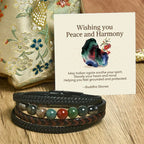 Fortune Jewel "Wishing You Peace and Harmony" Indian Agate Bracelet Includes Gift Message Card Fortune Jewel