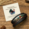 Fortune Jewel "Wishing You Peace and Harmony" Indian Agate Bracelet Includes Gift Message Card Fortune Jewel