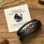 Fortune Jewel "Wishing You Peace and Harmony" Indian Agate Bracelet Includes Gift Message Card Fortune Jewel