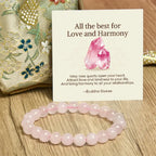 Fortune Jewel "All the Best for Love and Harmony" Stone Quartz Bracelet Includes Gift Message Card Fortune Jewel