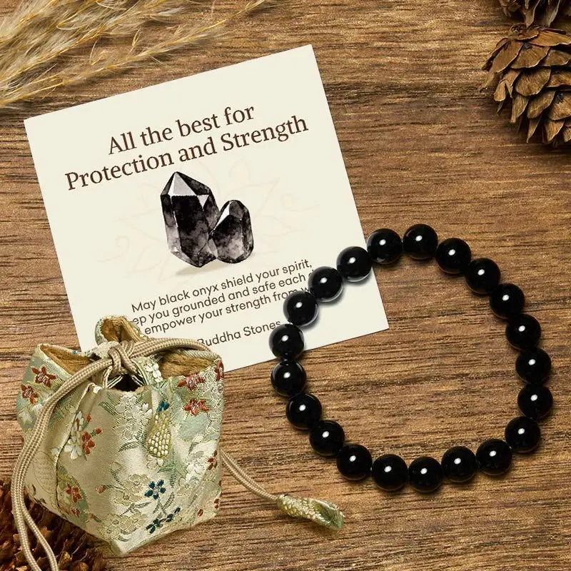 Fortune Jewel "All the Best for Love and Harmony" Stone Quartz Bracelet Includes Gift Message Card Fortune Jewel