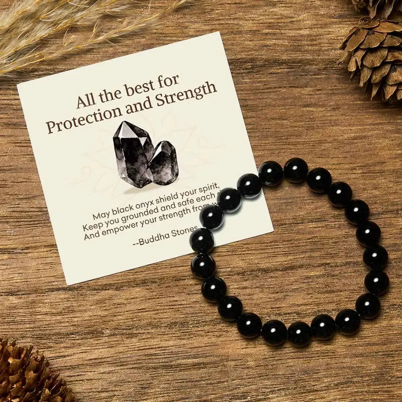 Fortune Jewel "All the Best for Love and Harmony" Stone Quartz Bracelet Includes Gift Message Card Fortune Jewel